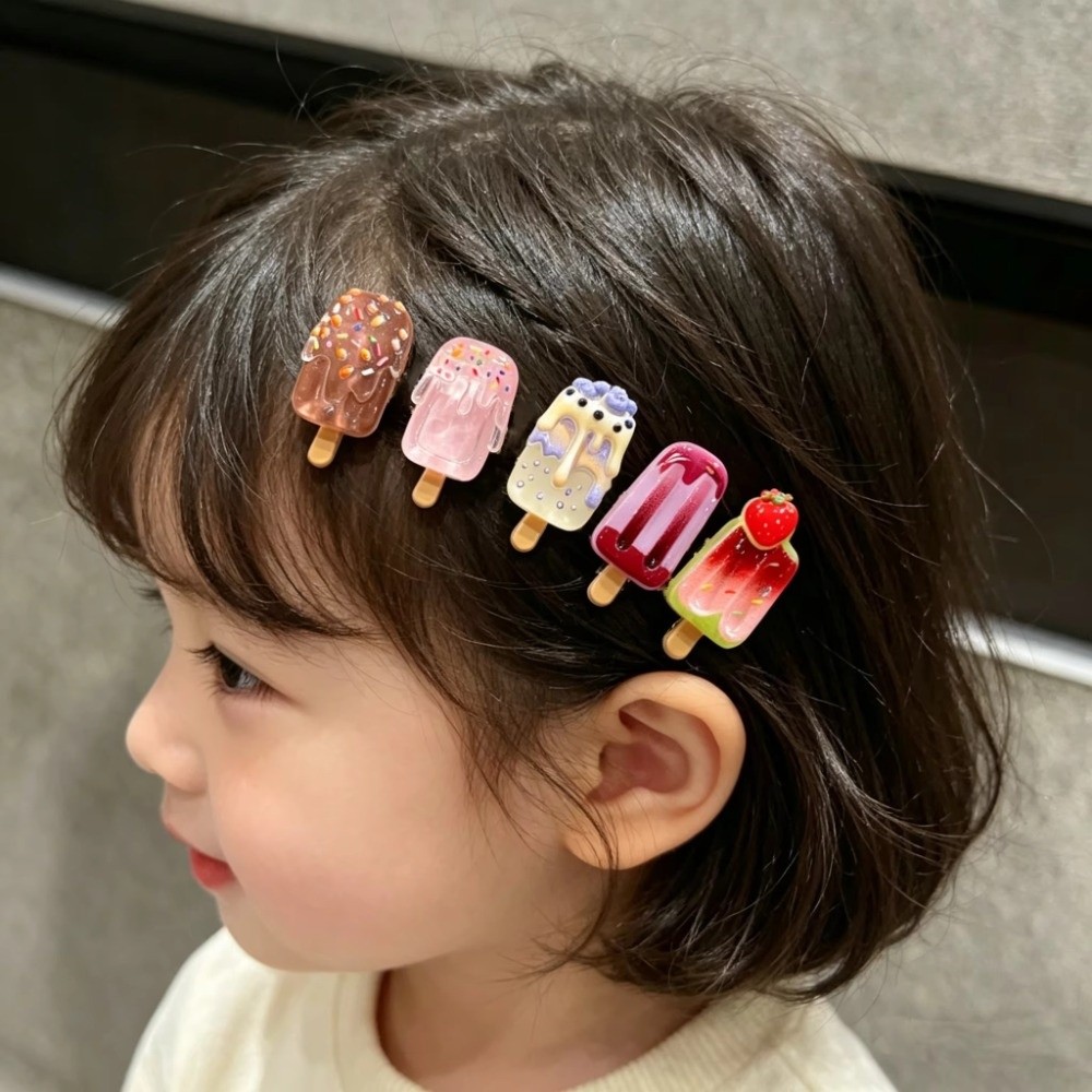 5개 다채로운 아이스크림 머리핀 멀티 컬러 3차원 아이 - Hair Care Lotion 리뷰 및 가격