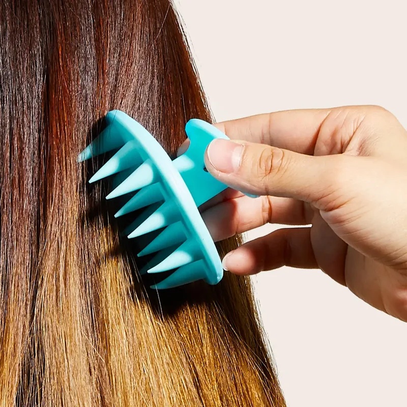 1pc 휴대용 실리콘 헤드 마사지 브러시, 딥 클렌징  - Hair Care Products 리뷰 및 가격